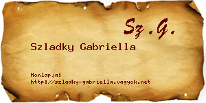Szladky Gabriella névjegykártya