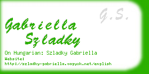 gabriella szladky business card